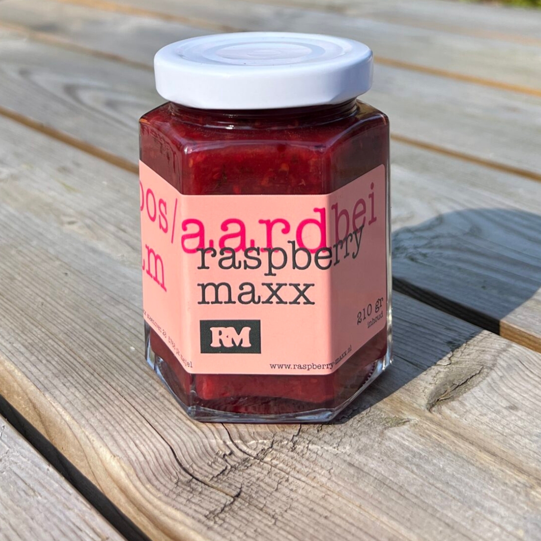 Framboos Aardbei Munt Jam - 210 gram