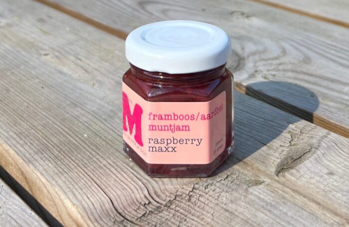 Framboos Aardbei Munt Jam – 50 gram